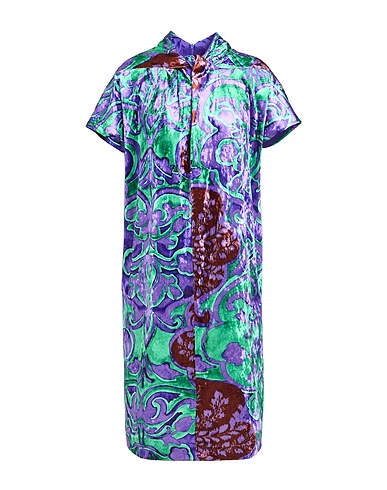 CLIPS Midi dress Purple 95% Polyester, 5% Elastane