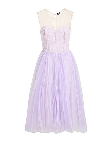 ELISABETTA FRANCHI Midi dress Lilac 82% Viscose, 18% Silk, Polyamide