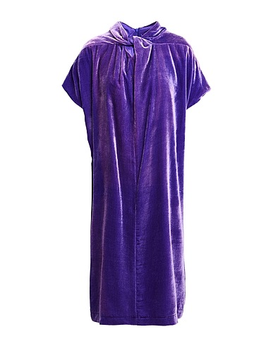 CLIPS Midi dress Purple 82% Viscose, 18% Silk