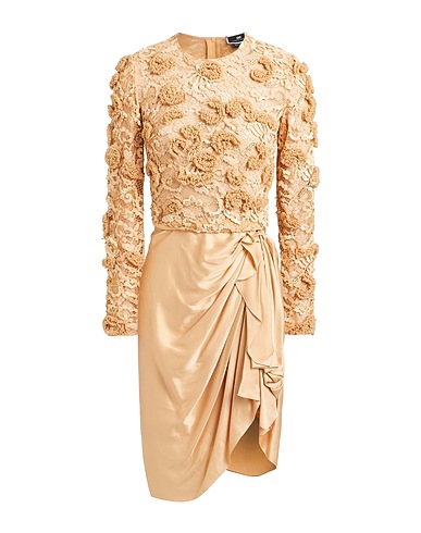 ELISABETTA FRANCHI Midi dress Sand 100% Silk