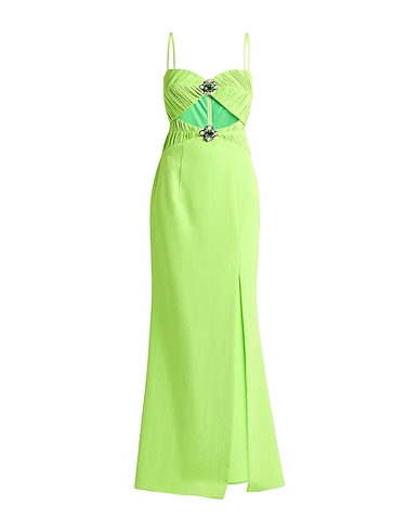 TASSOS MITROPOULOS Long dress Lime green 95% PES, 5% Elastane