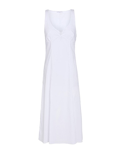 PATRIZIA PEPE Robe mi-longue Blanc 79% Coton, 18% Polyamide, 3% Élasthanne