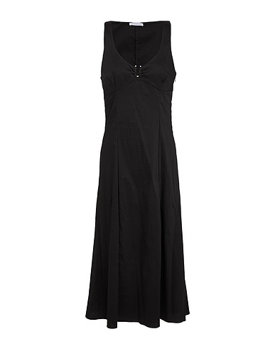 PATRIZIA PEPE Midi dress Black 79% Cotton, 18% Polyamide, 3% Elastane