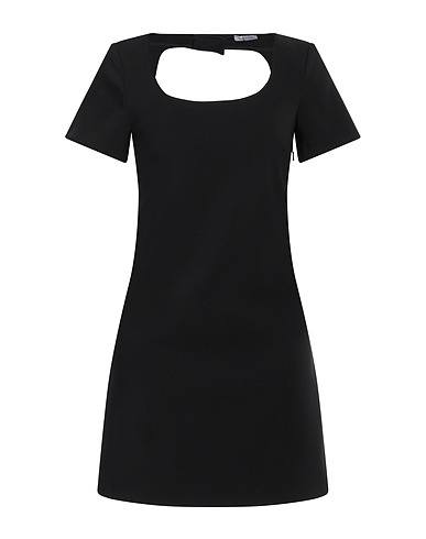 PATRIZIA PEPE Robe courte Noir 97% Polyester, 3% Élasthanne