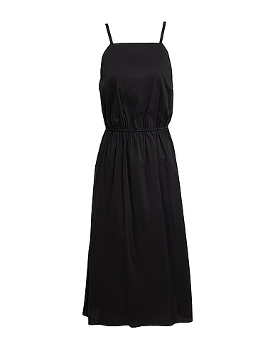PATRIZIA PEPE Midi dress Black 79% Cotton, 18% Polyamide, 3% Elastane