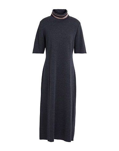 PUROTATTO Knit dress Charcoal 100% Merino Wool