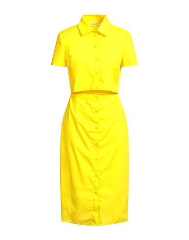 PATRIZIA PEPE Midi dress Yellow 100% Cotton