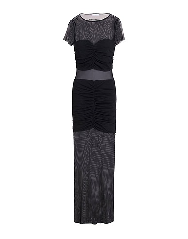 PATRIZIA PEPE Langes Kleid Schwarz 93% Polyamid, 7% Elastan