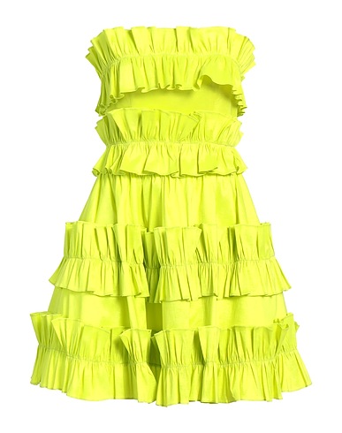 ATELIER LEGORA Short dress Lime green 40% Viscose, 35% Polyamide, 20% Polyester, 5% Elastane