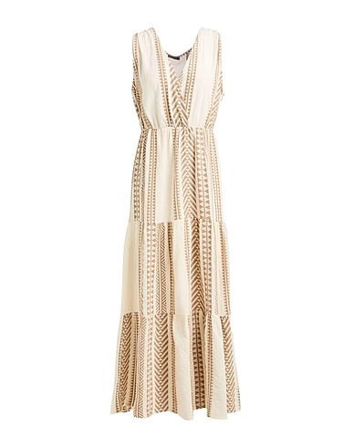 MOKI-B Vestito lungo Avorio 95% Cotone, 5% Altre Fibre