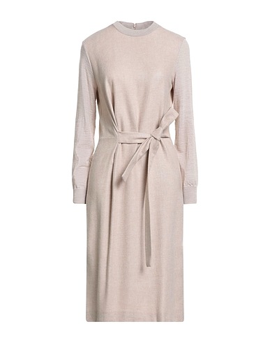 PESERICO Midi-Kleid Sand 70% Viskose, 30% Wolle, Merinowolle
