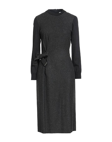 PESERICO Midi dress Charcoal 70% Viscose, 30% Wool, Merino Wool