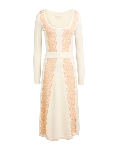 ELISABETTA FRANCHI Midi dress Ivory 40% Polyamide, 30% Wool, 30% Viscose