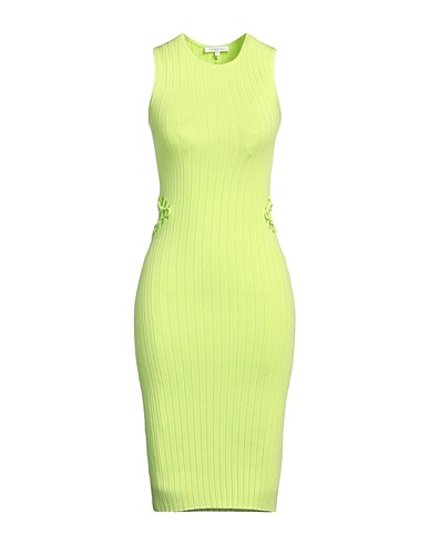 PATRIZIA PEPE Midi dress Lime green 70% Viscose, 30% Polyester
