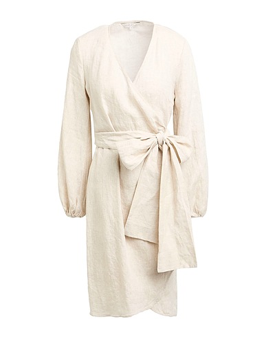 BRIAN DALES Short dress Beige 100% Linen