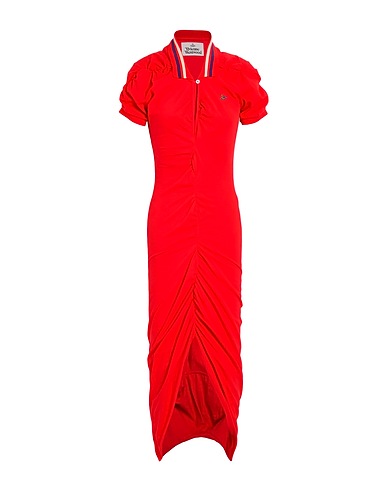 VIVIENNE WESTWOOD Midi dress Tomato red 100% Organic cotton