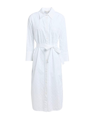 BRIAN DALES Midi dress BIANCO 100% Cotton