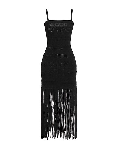 SANDRO Midi dress Black 65% Viscose, 35% Polyamide