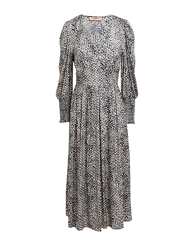 TWINSET Midi dress Light grey 100% Viscose
