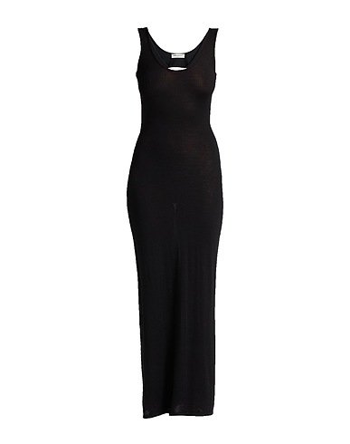 SAINT LAURENT Langes Kleid Schwarz 35% Wolle, 35% Kaschmir, 30% Seide
