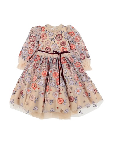 MARCHESA Dress Beige 64% Polyester, 28% Polyamide, 8% Cotton, Acetate, Viscose
