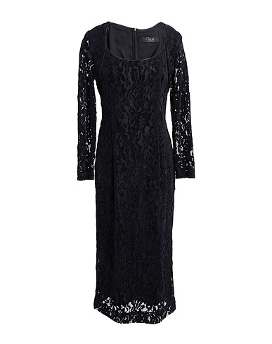 CLIPS Midi dress Black 55% Polyester, 45% Polyamide