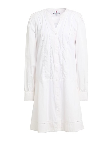 TOMMY HILFIGER Shirt dress White 100% Cotton