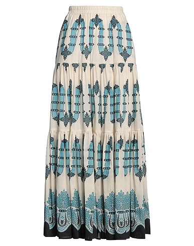 LA DOUBLE J Maxi Skirts Off white 80% Cotton, 20% Silk