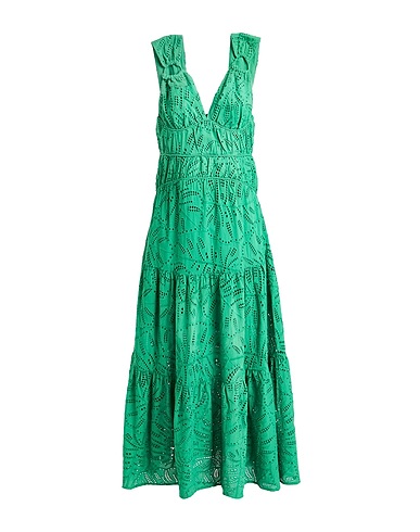 FARM RIO Vestito lungo Verde 100% Cotone