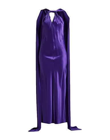 MAX MARA Long dress Dark purple 100% Silk