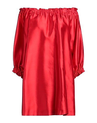MAX MARA Short dress Red 56% Silk, 44% Cotton
