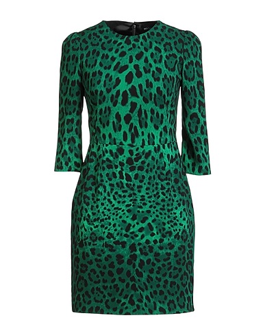 DOLCE&GABBANA Sheath dress Emerald green 95% Silk, 5% Elastane