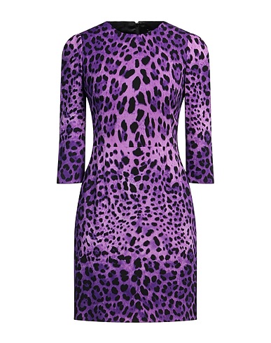 DOLCE&GABBANA Sheath dress Purple 95% Silk, 5% Elastane