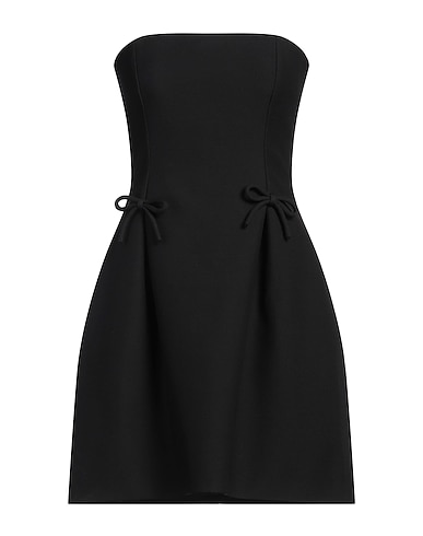 VALENTINO GARAVANI Short dress Black 65% Virgin Wool, 35% Silk