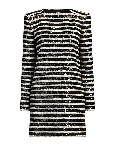 BALMAIN Sequin dress Black 100% Polyester, Acetate, Viscose