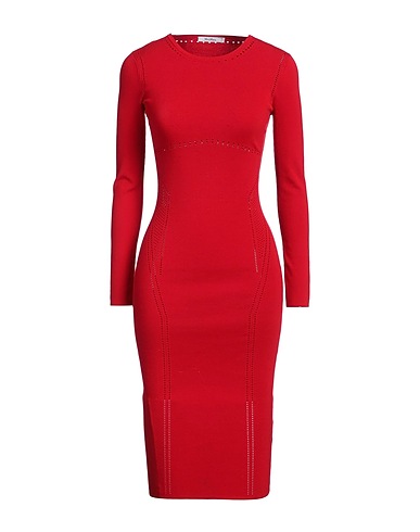 MAX MARA Midi dress Red 62% Viscose, 38% Polyester
