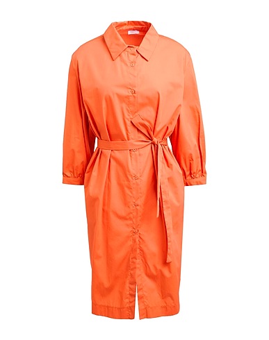 ROSSOPURO Vestito chemisier Arancione 100% Cotone
