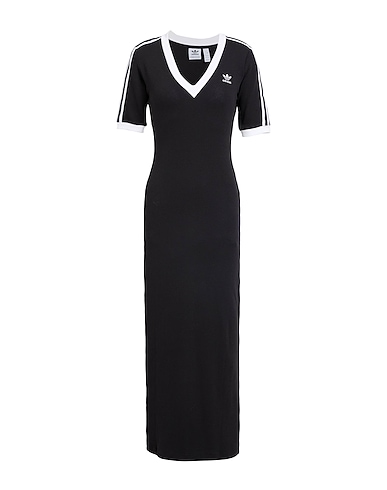 ADIDAS ORIGINALS Long dress NERO 79% Cotton, 21% Recycled polyester