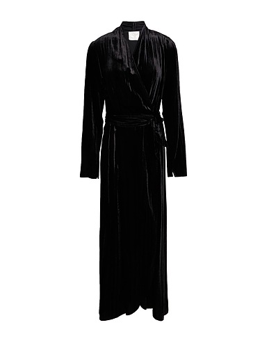 FORTE_FORTE Long dress Black 73% Viscose, 27% Polyamide
