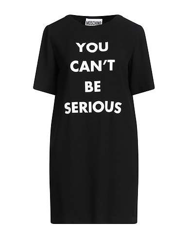 MOSCHINO ミニワンピース・ドレス ブラック アセテート 70% / レーヨン 30%