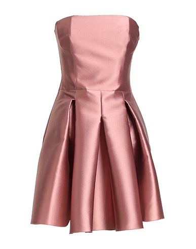 ALBERTA FERRETTI Pleated dress Antique rose 85% Polyester, 15% Silk