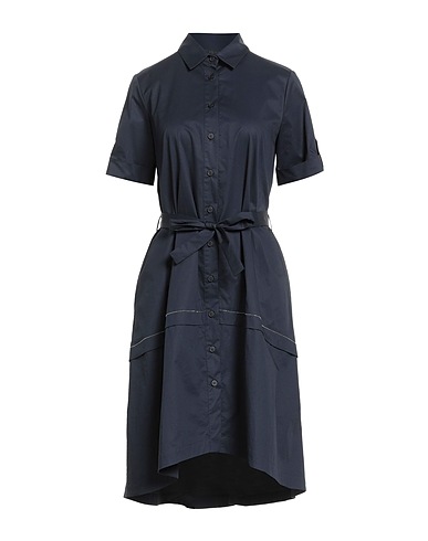 PESERICO Midi dress Midnight blue 97% Cotton, 3% Elastane