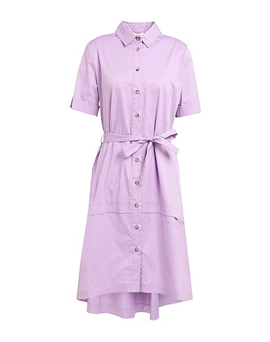 PESERICO Midi dress Lilac 97% Cotton, 3% Elastane