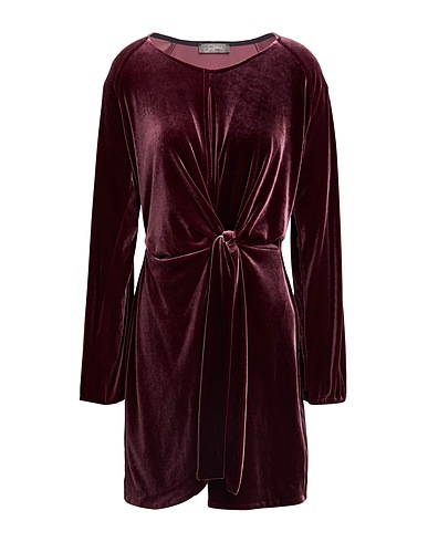 SOALLURE Short dress Dark brown 92% Polyester, 8% Elastane