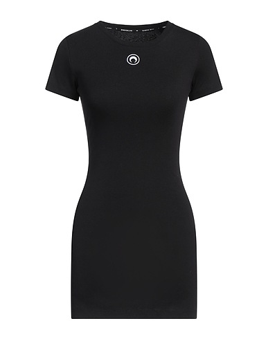MARINE SERRE Short dress Black 100% Organic cotton
