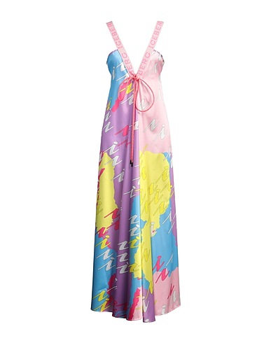 ICEBERG Long dress Pink 100% Polyester, Polyamide, Viscose