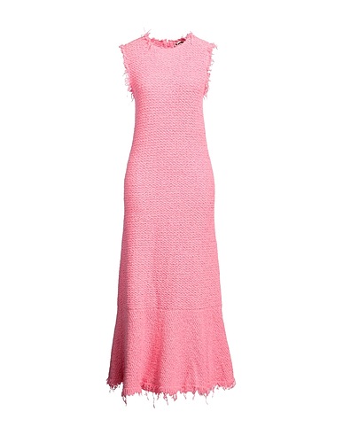 JIL SANDER Long dress Pink 79% Cotton, 20% Viscose, 1% Elastane