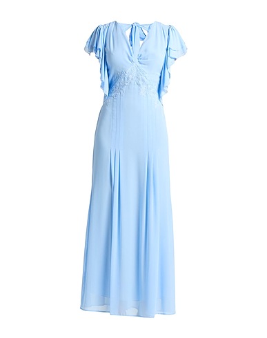 ERMANNO FIRENZE Long dress Light blue 100% Polyester, Polyamide