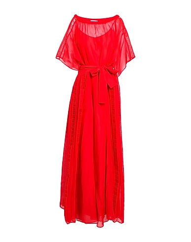 ICEBERG Long dress Red 72% Cotton, 28% Silk