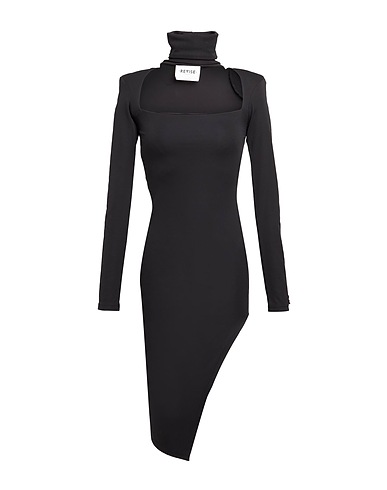 REVISE CONCEPT Midi dress Black 96% Polyester, 4% Elastane